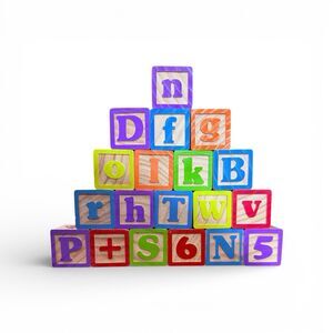 Wooden Alphabet Blocks | 1 Inch Letters And Numbers | 19 Total